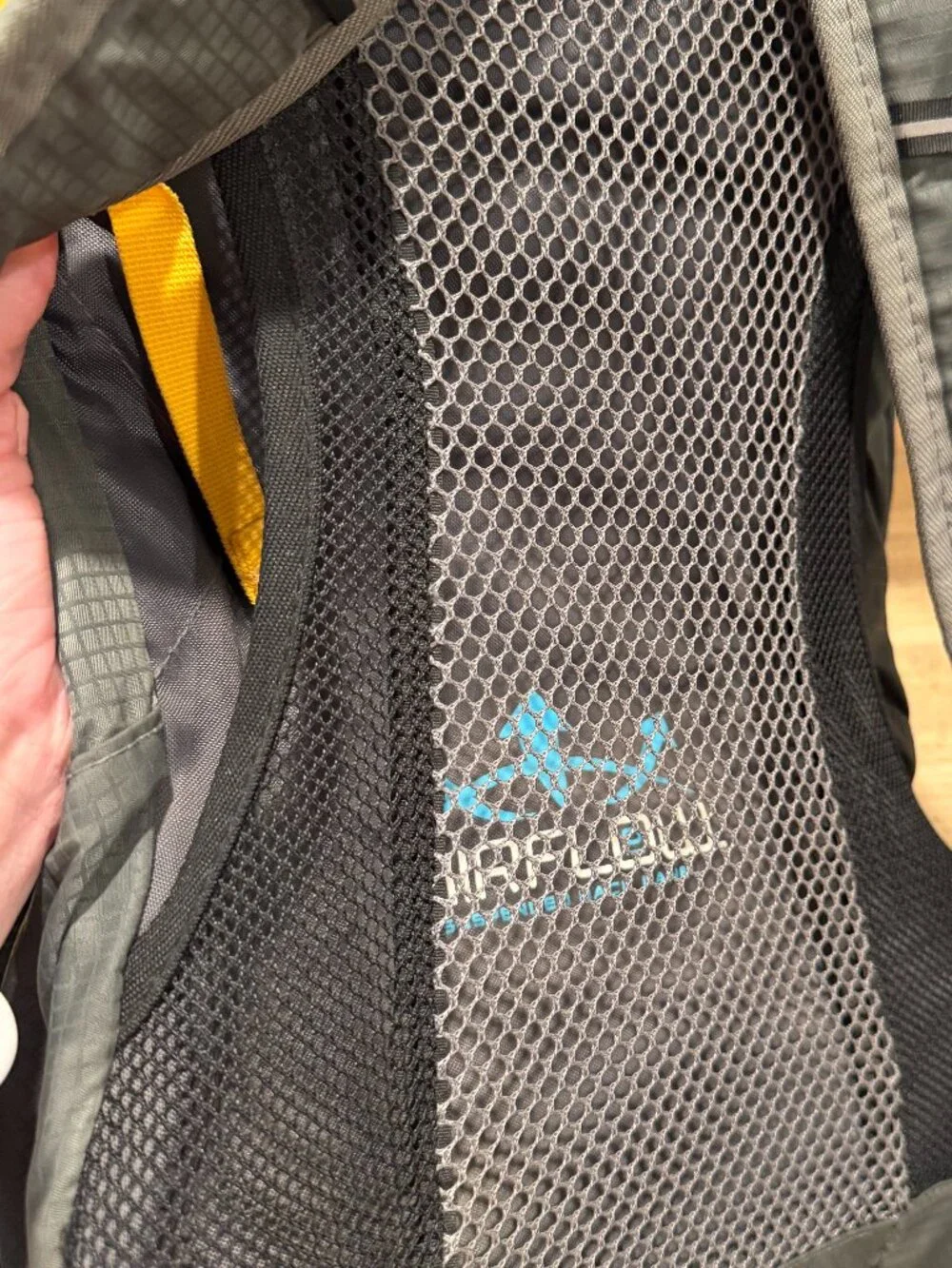 High Sierra Hydration Backpack Daypack Gray Gold Outdoor Hiking Travel